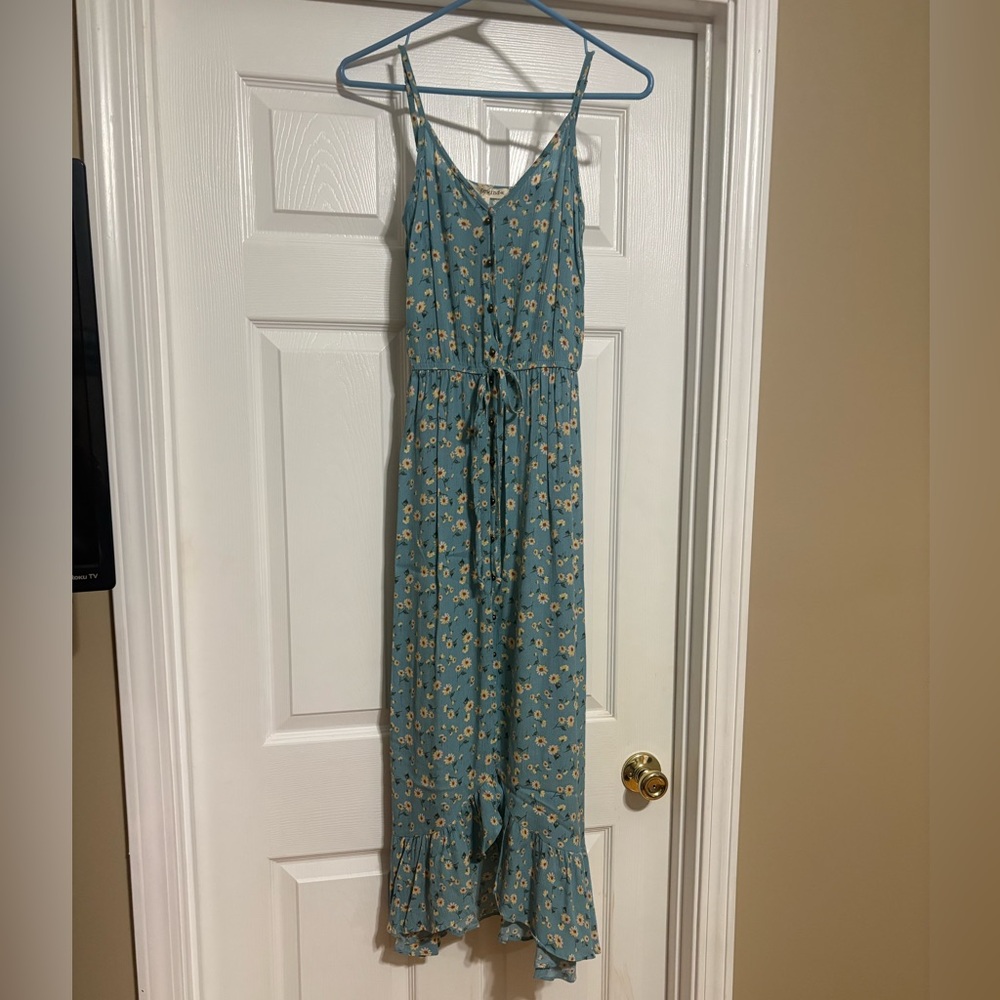 Kohl's Teal Floral High Low Dress